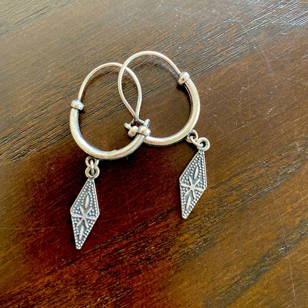 Silver bohemian earrings